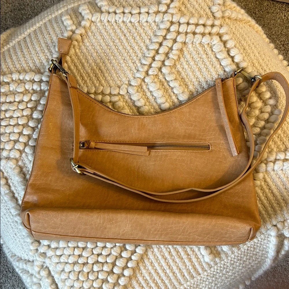 Joy Susan Tan Crossbody Bag Adjustable Strap Vegan Leather NWOT - Picture 2 of 11